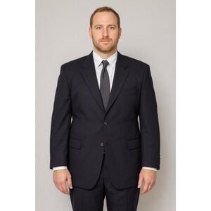 SPORT COAT‎ JACKET Men's 46 R Hugo Boss VTG 3 Button  Black 100% Wool